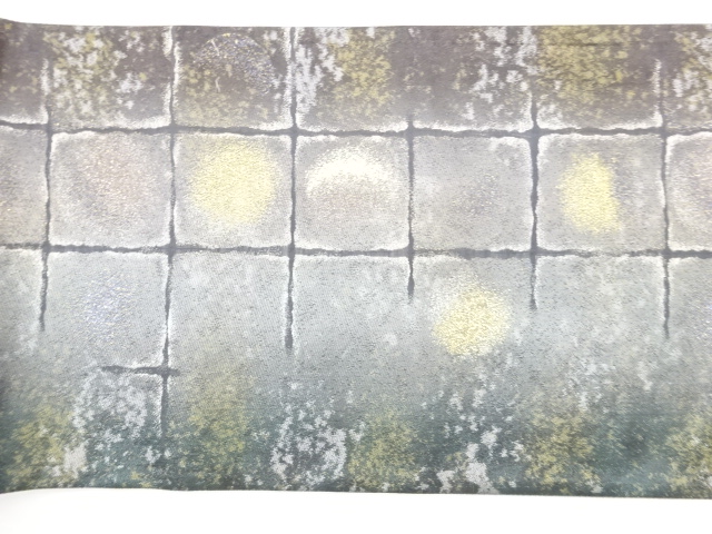  変わり格子模様織出し袋帯